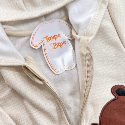 Conj. Jaqueta Ursinho com Pelinho e Calça de Moletom - Areia e Marrom